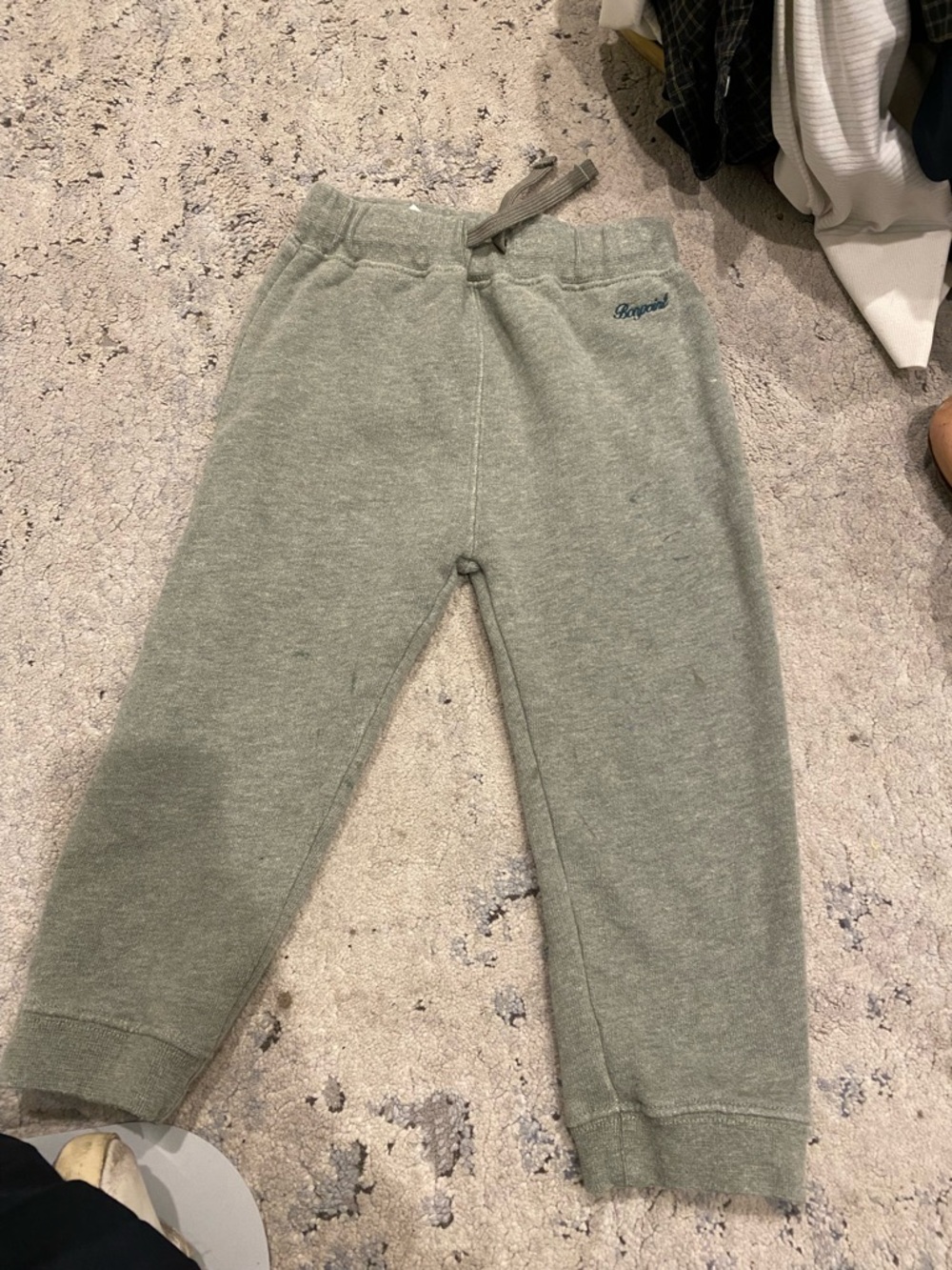 BONPOINT Embroidered Drawstring Joggers in Olive - Picture 2 of 4